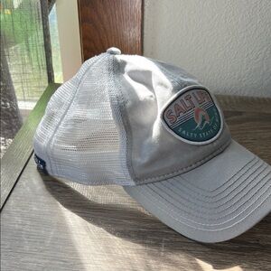 Salt Life Light Gray Trucker Hat with Logo Patch